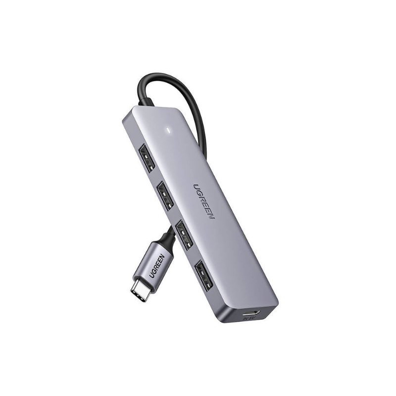 hub ugreen 4in1 usb-c 4 porte usb 3.0 grigio [64266]
