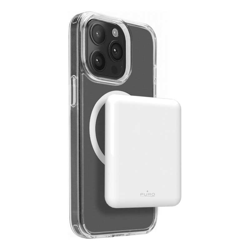 batteria portatile puro powermag magsafe powerbank 5000mah bianco