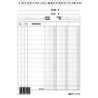 100 schede 3 colonne orizzontali 17x24cm e3369bl [e3369bl]