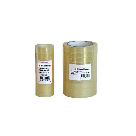 torre 10 rotoli nastro adesivo 15mmx33mt trasparente starline [1180]