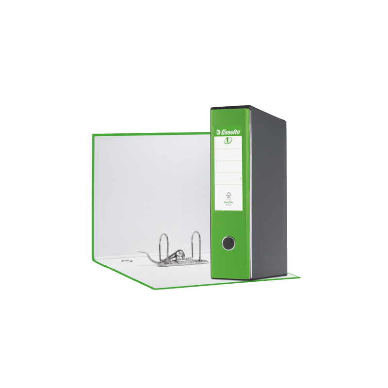 registratore a leva esselte eurofile g55 verde vivida dorso 8cm formato