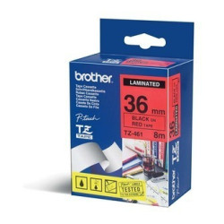 nastro laminato brother tze-461 36mmx8mt nero/rosso [tze461]