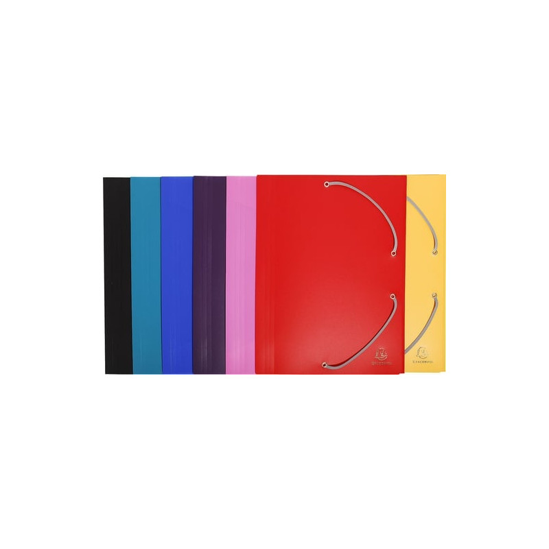 cartellina con elastico exacompta 24x32cm mix 7 colori [55900e]