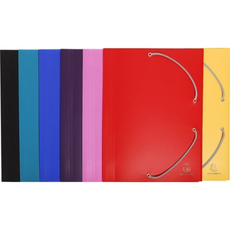 cartellina con elastico exacompta 24x32cm mix 7 colori [55900e]