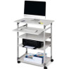 scrivania durable pc workstation system 75 vh grigio [3720-10]