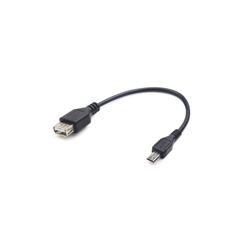 cavo usb gembird usb a a micro usb b m/f 0.15m nero [a-otg-afbm-03]