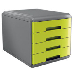cassettiera 4 cassetti verde mydesk arda [18p4pv]