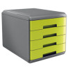 cassettiera 4 cassetti verde mydesk arda [18p4pv]