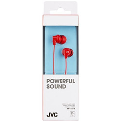 auricolari jvc hafx10re intrauricolari suono potente rosso [hafx10re]