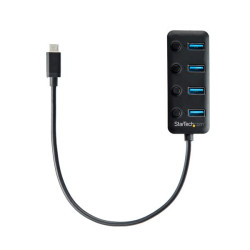 hub usb startech usb-c 4x usb-a con swith on/off individuale