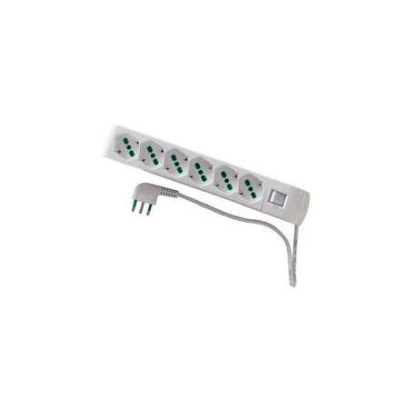 Multipresa 6x2pt sk int bianco fido 410200 fme [fme ]