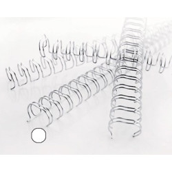 spirali metalliche gbc wirebind 21 anelli dorso 5mm 100pz bianco