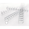 spirali metalliche gbc wirebind 21 anelli dorso 5mm 100pz bianco