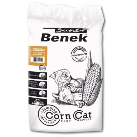 lettiera per gatto super benek corn classic mais naturale 35l 22kg