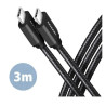 cavo usb axagon micro-usb a usb-c 3.2 3m nero [bucm3-cm30ab]