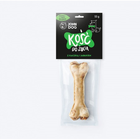 osso da masticare john dog per cani con anatra e mela 12cm