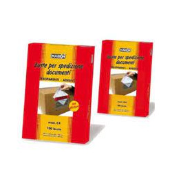 busta adesiva markin c6 114x162mm 100-pz bianco