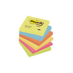 blocco note post-it autoadesiva quadrato 100 fogli blu/verde/