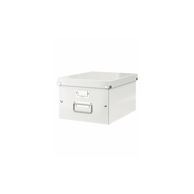 Scatola archivio con maniglie leitz media clickstore bianco metal