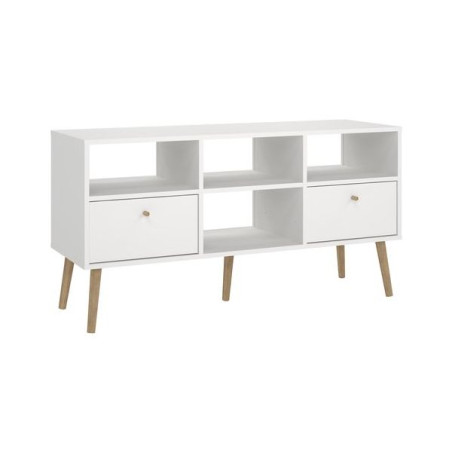 base soggiorno tvilum bodo con 2 cassetti bianco