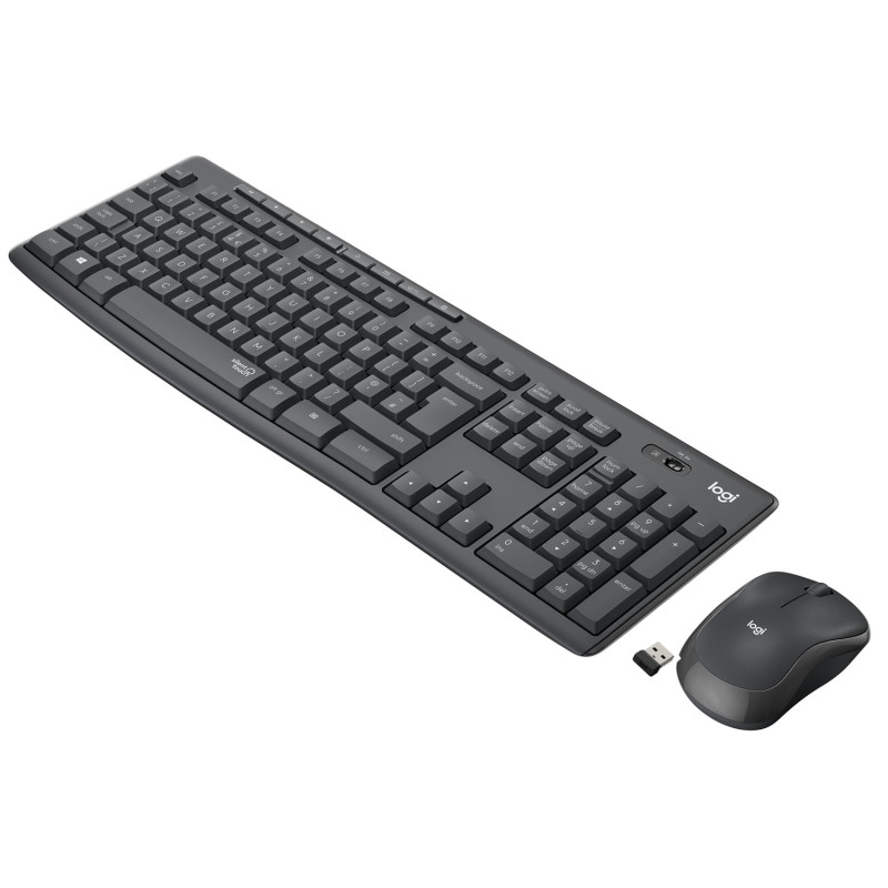 tastiera logitech mk295 silent + mouse senza fili ottico 1000dpi