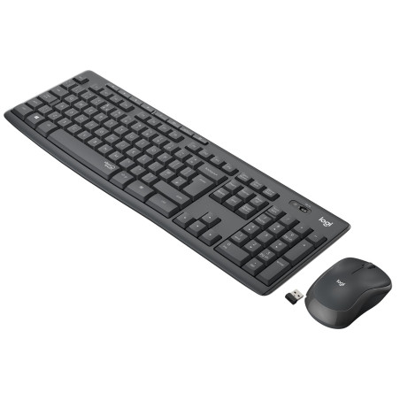 tastiera logitech mk295 silent + mouse senza fili ottico 1000dpi