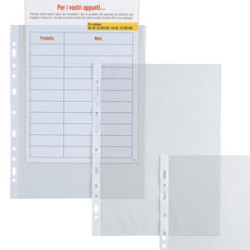 Buste trasparenti forate sei rota 25 pz. 18x24-150 liscio pesanti