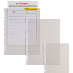 Buste trasparenti forate sei rota 50 pz. 21x29,7-150 liscio pesanti