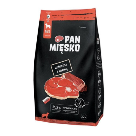 cibo secco pan miesko manzo e capra m per cani 20kg