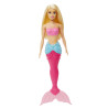 mattel hgr05 barbie dreamtopia sirena capelli biondi rosa 30cm multicolore