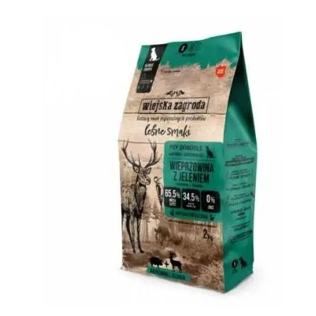 cibo secco per cani wiejska zagroda forest flavors maiale con cervo
