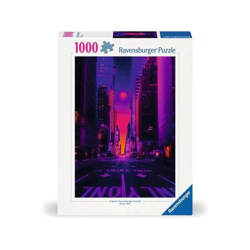 ravensburger - puzzle new york in neon (1000 pezzi) [12001436]