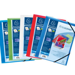 Cartellina con elastico exacompta 24x32cm colori assortiti [55189e]