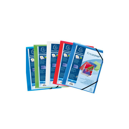 Cartellina con elastico exacompta 24x32cm colori assortiti [55189e]