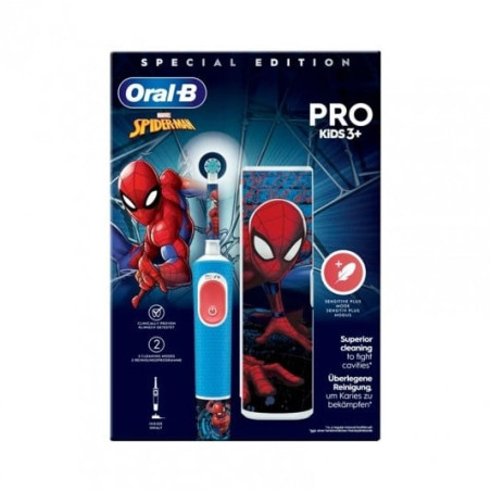 spazzolino elettrico oral-b vitality pro kids spiderman con custodia
