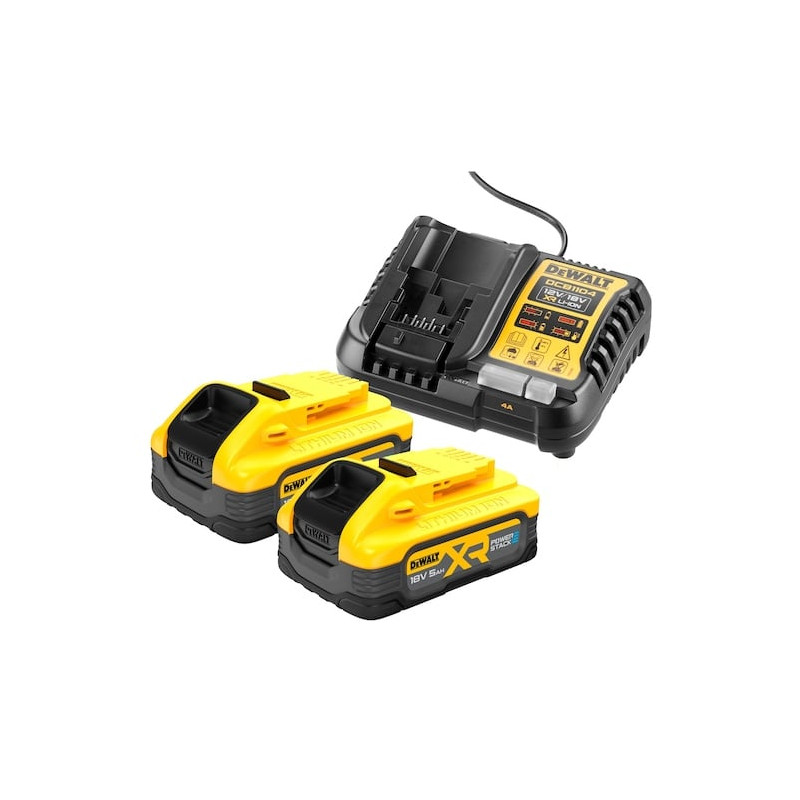 batterie dewalt powerstack xr dcb1104h2-qw 18v li-ion 5ah