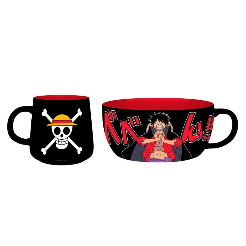 tazza abystyle one piece rufy 350ml/800ml multicolore