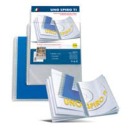 portalistini a buste fisse sei rota con spirale 22x30-10 blu