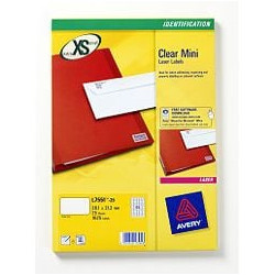 etichette avery laser mini l7553 48 etichette/foglio (22x12.7) 25fogli