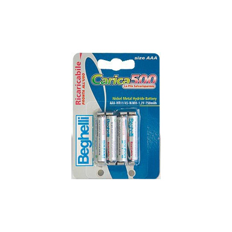 pila ricaricabile beghelli 4 pz. aaa mini stilo