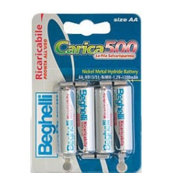 pila ricaricabile beghelli 4 pz. aa stilo ricaricabili