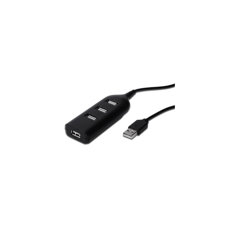 hub usb digitus 4 porte usb 2.0 con cavo 30 cm [ab-50001-1]