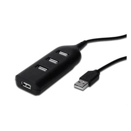 hub usb digitus 4 porte usb 2.0 con cavo 30 cm [ab-50001-1]