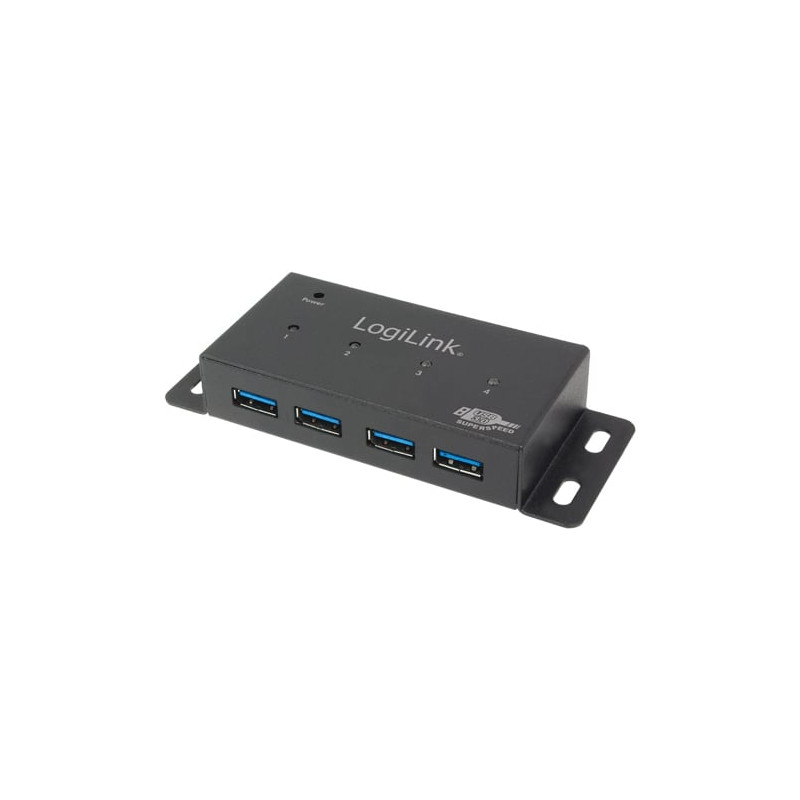 hub usb logilink usb 3.0 4 porte metal [ua0149]