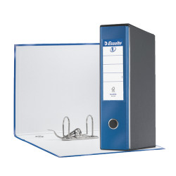 Registratore a leva esselte eurofile g53 blu metallizzato dorso 8cm