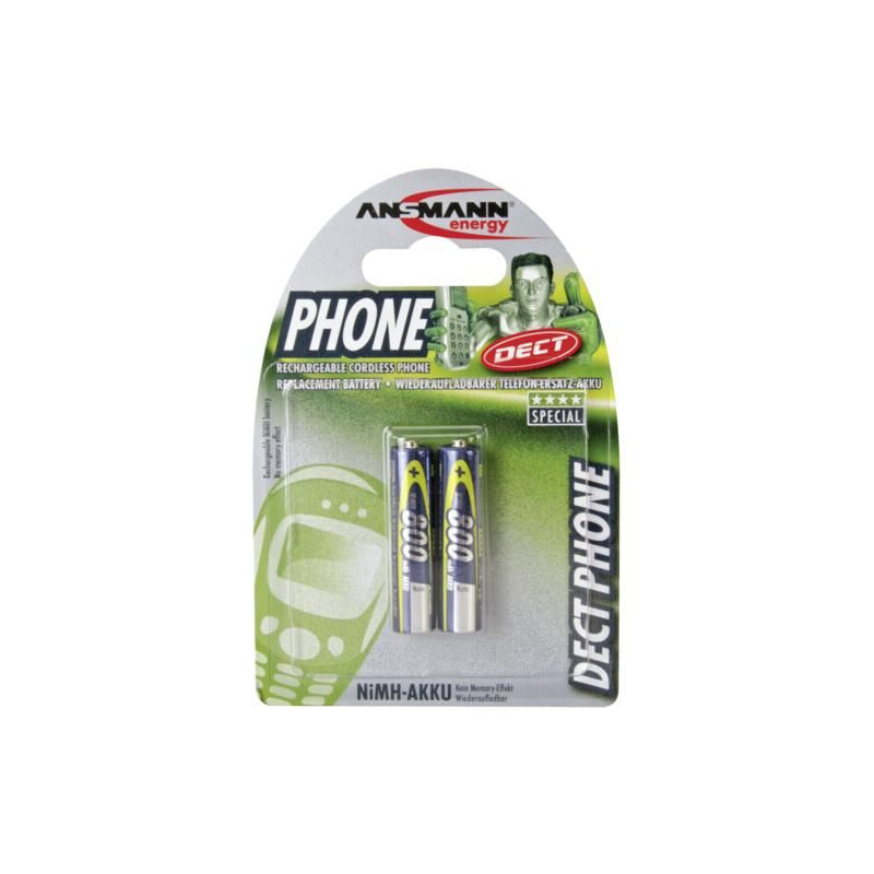 pila ricaricabile ansmann 2 pz. maxe nimh aaa mini stilo 800 mah