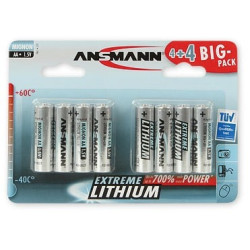 pila ansmann 8 pz. extreme lithium aa mignon big pack [1512-0012]