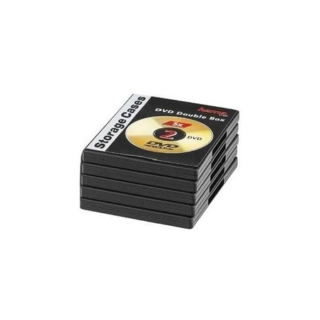 custodia dvd hama 5 pz. doppio nero [51294]