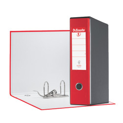 Registratore a leva esselte eurofile g53 rosso vivida dorso 8cm formato