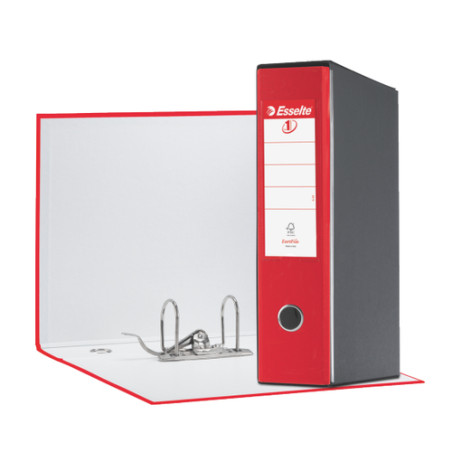 Registratore a leva esselte eurofile g53 rosso vivida dorso 8cm formato